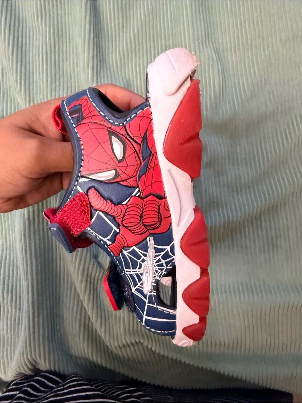 Marvel Kids Spider-Man Red and Navy Open-Toe Sandals
